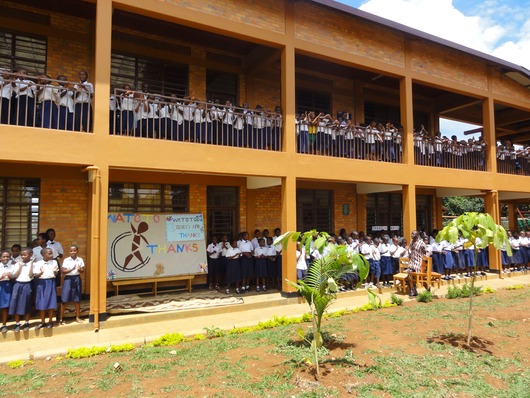 Nowo wybudowane gimnazjum w Masaka w Rwandzie