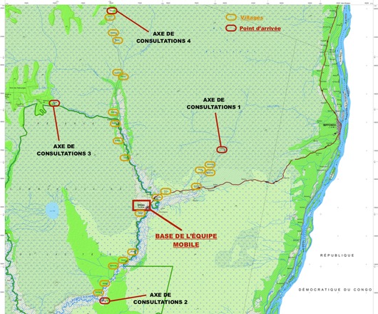 akcja Rzeka pomocy: mapa przedstawiająca szlaki, którymi porusza się łódź z zespołem udzielającym pomocy medycznej